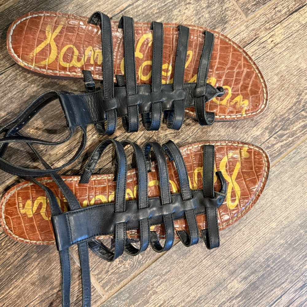 Sam Edelman Black Gladiator Sandals